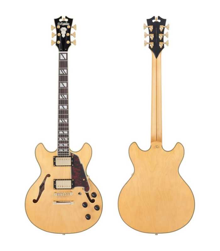 Guitare Semi Hollow D'Angelico Deluxe Mini DC Satin Honey