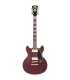Guitarra Semi-Hollow D'Angelico Deluxe DC Mini Satin Trans Wine