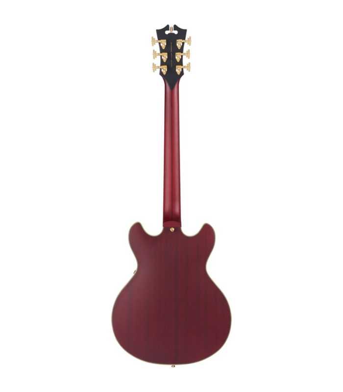 Guitarra Semi-Hollow D'Angelico Deluxe DC Mini Satin Trans Wine