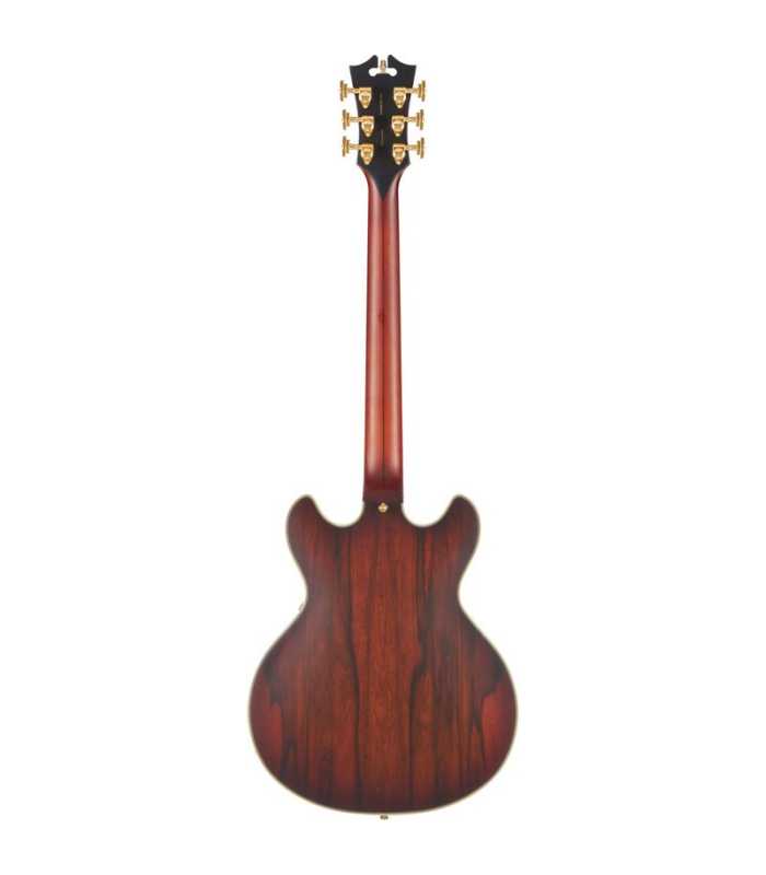 Guitarra Semi-Hollow D'Angelico Deluxe DC Mini Satin Brown Burst