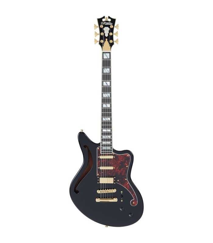 Guitare électrique semi-solide D'Angelico Deluxe Bedford SH Black
