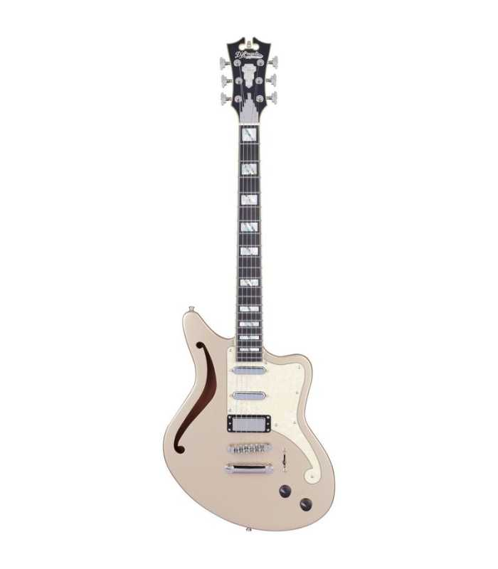 Guitare électrique semi-solide D'Angelico Deluxe Bedford SH Desert Gold