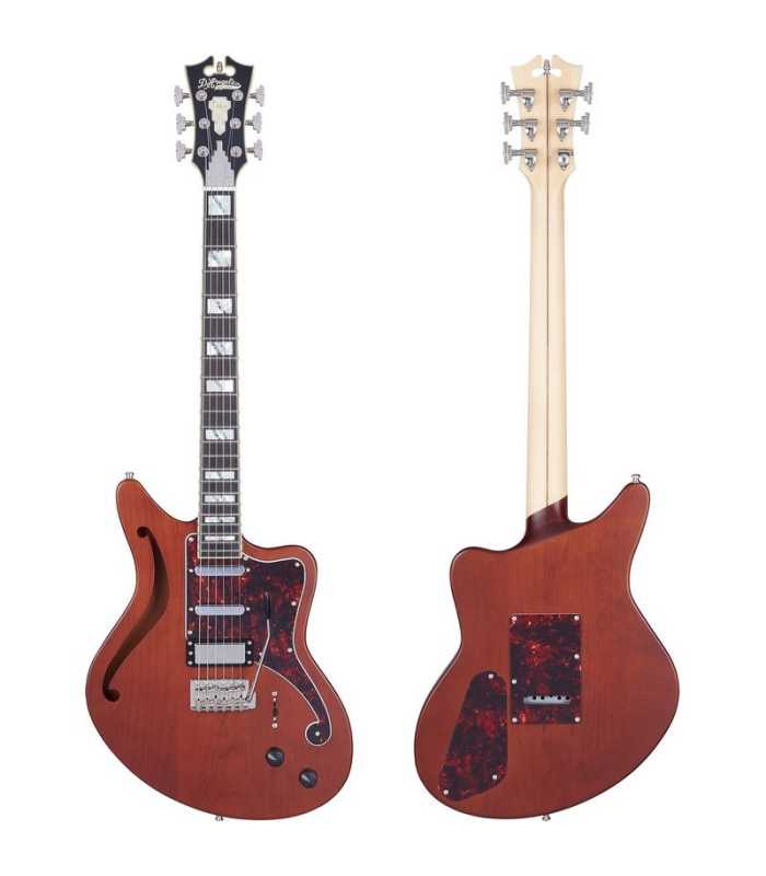 Guitarra eléctrica semisólida D'Angelico Deluxe Bedford SH Matte Walnut