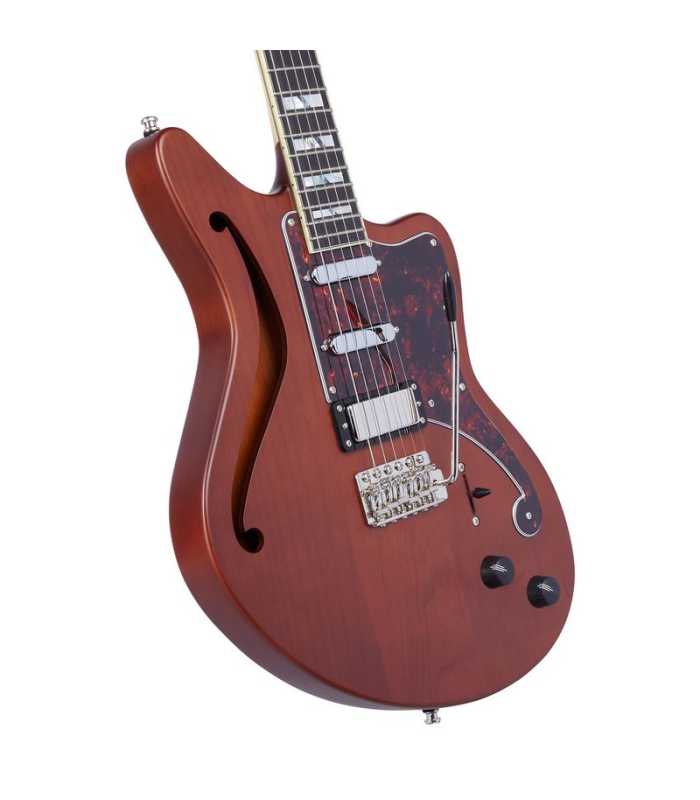 Guitarra eléctrica semisólida D'Angelico Deluxe Bedford SH Matte Walnut