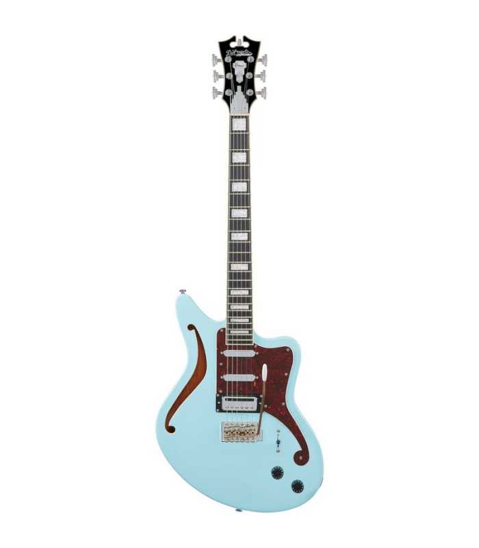 Guitare électrique semi-solide D'Angelico Premier Bedford SH Sky Blue