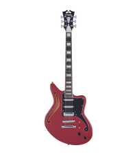Guitare électrique semi-solide D'Angelico Premier Bedford SH Oxblood