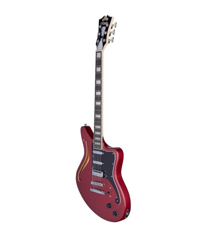 Guitarra eléctrica semi-sólida D'Angelico Premier Bedford SH Oxblood