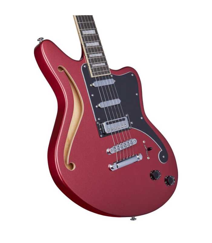 Guitarra eléctrica semi-sólida D'Angelico Premier Bedford SH Oxblood