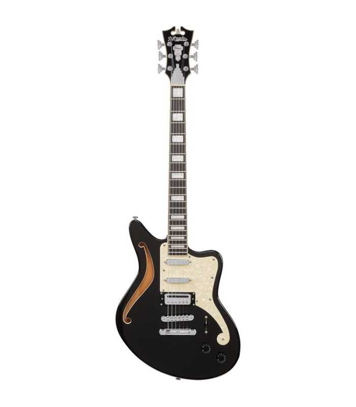 Guitare électrique semi-solide D'Angelico Premier Bedford SH Black Flake