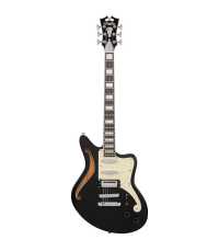 Guitare électrique semi-solide D'Angelico Premier Bedford SH Black Flake