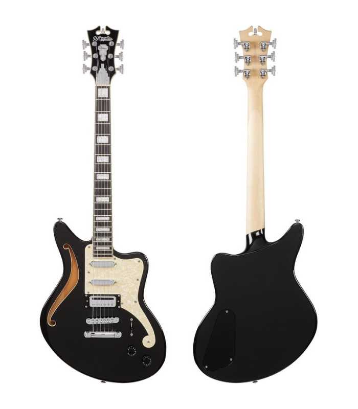 Guitarra eléctrica semi-sólida D'Angelico Premier Bedford SH Black Flake