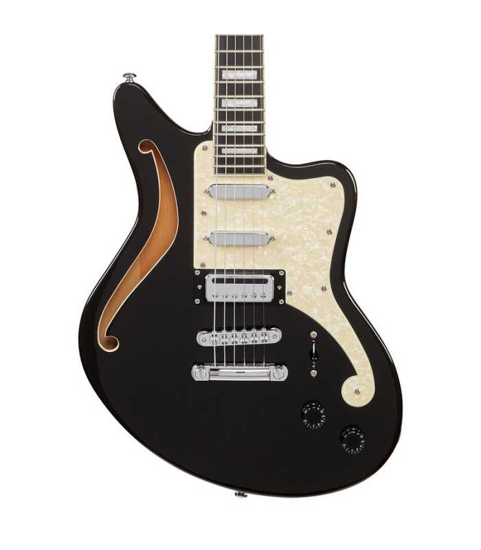 Guitarra eléctrica semi-sólida D'Angelico Premier Bedford SH Black Flake