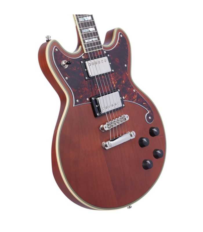 Guitarra eléctrica D'Angelico Deluxe Brighton Matte Walnut