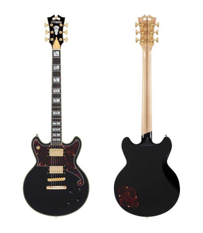 Guitare électrique D'Angelico Deluxe Brighton Solid Black