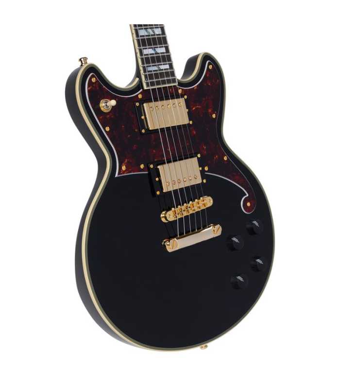 Guitare électrique D'Angelico Deluxe Brighton Solid Black