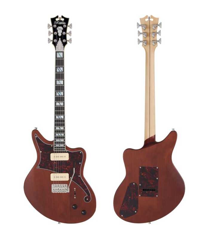 Guitare électrique D'Angelico Deluxe Bedford Matte Walnut
