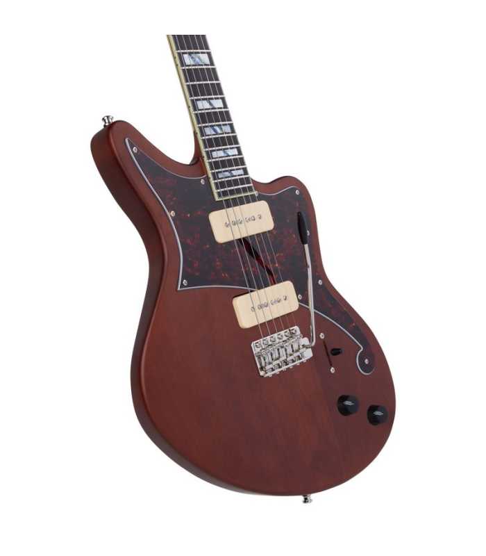 Guitare électrique D'Angelico Deluxe Bedford Matte Walnut