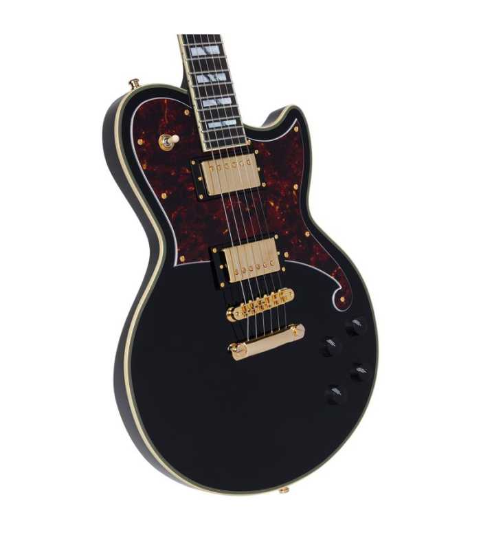 Guitarra eléctrica D'Angelico Deluxe Atlantic Solid Black