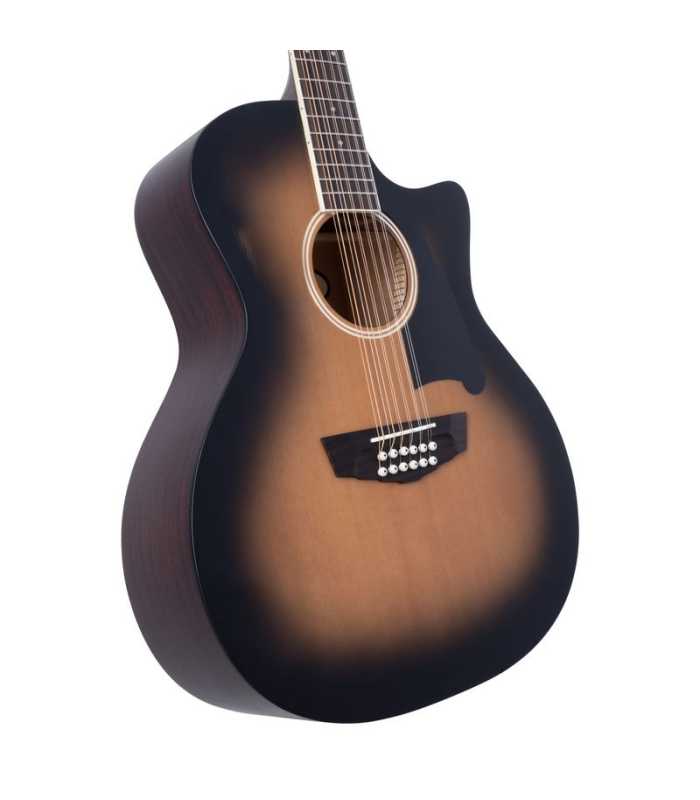 Guitare électro acoustique 12 cordes D'Angelico Premier Fulton Aged Burst