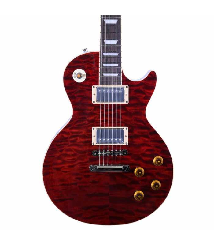 Guitarra eléctrica Tokai LS-101Q SDR See Through Dark Red